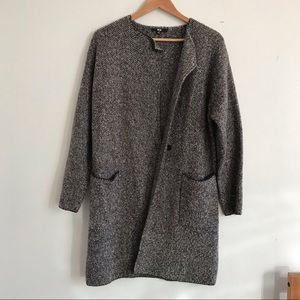 Uniqlo tweed knit cardigan coat (NWOT)